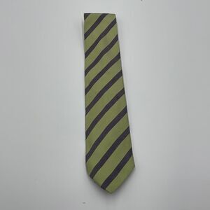 Blue and green striped 100% silk Luciano barbera necktie